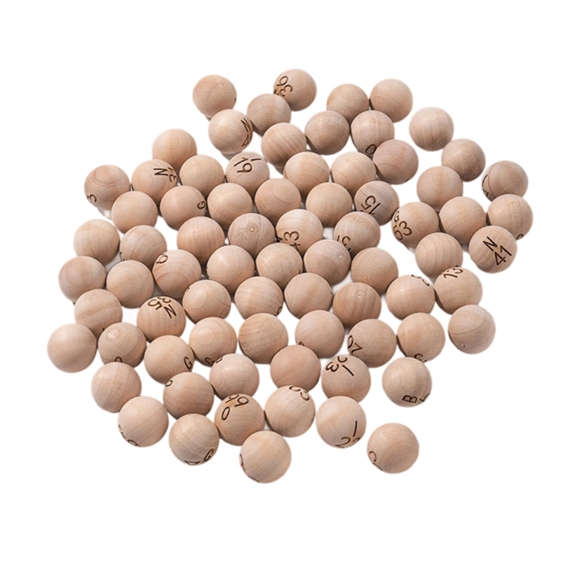 Party Games Easy - 75Pcs Natural Bingo Balls Easy Read