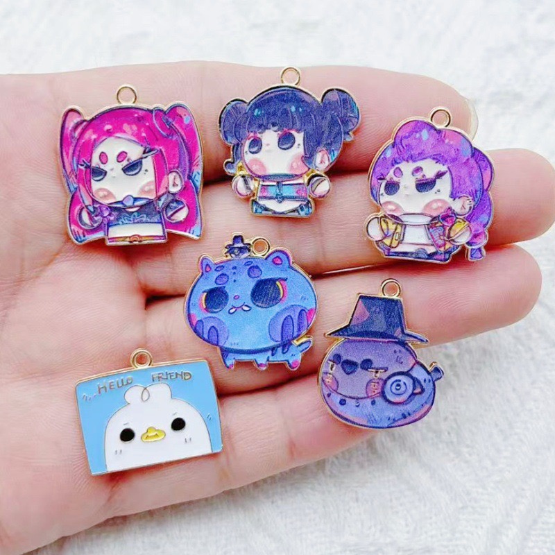 Party Games Ideas - 10pcs Cartoon Anime Pendant Oil Drop