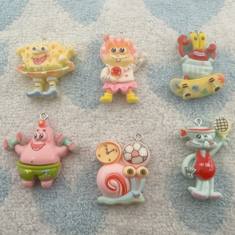 Party Games Game - 10pcs cartoon resin pendant, DIY jewelry