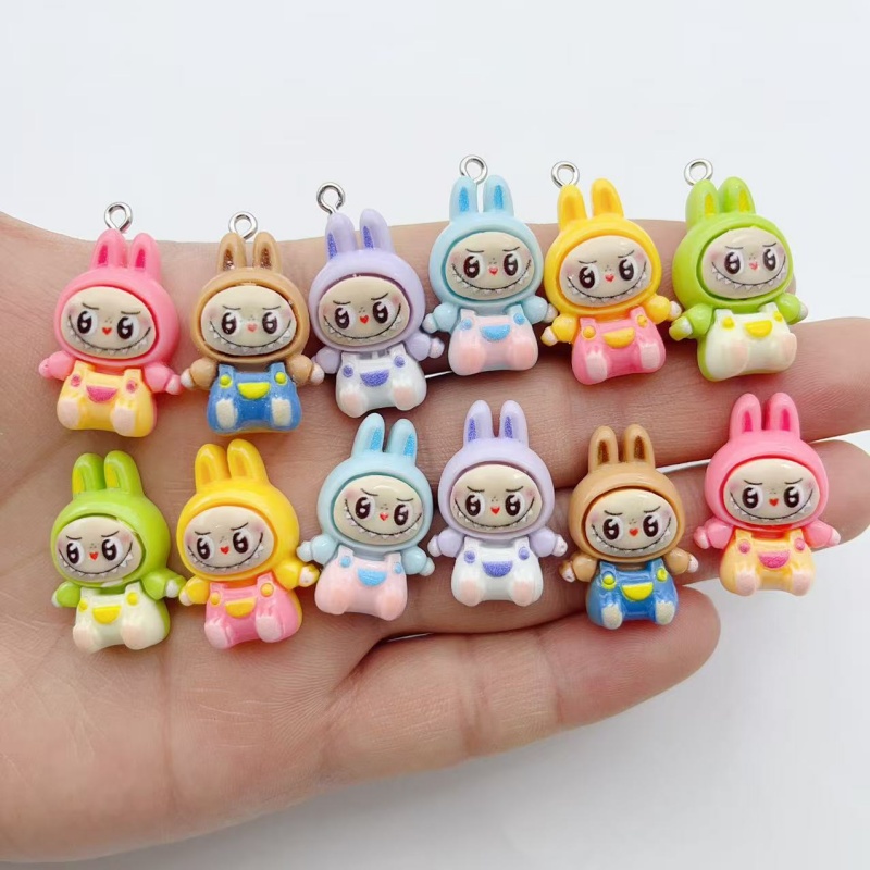 Party Games Ideas - 10Pcs Kawaii Rabbit Strawberry House Resin