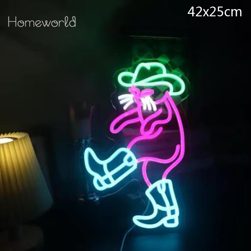 Cowboy Cat Neon Light Sign Dim - Party Games Shop review and price