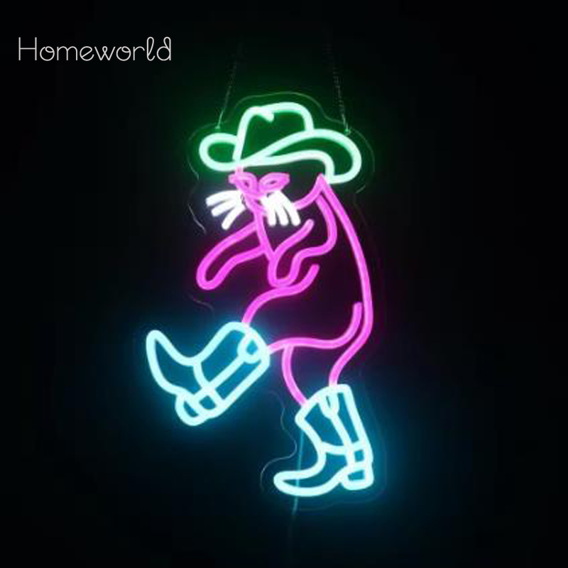 Cowboy Cat Neon Light Sign Dim - Party Games Shop review and price