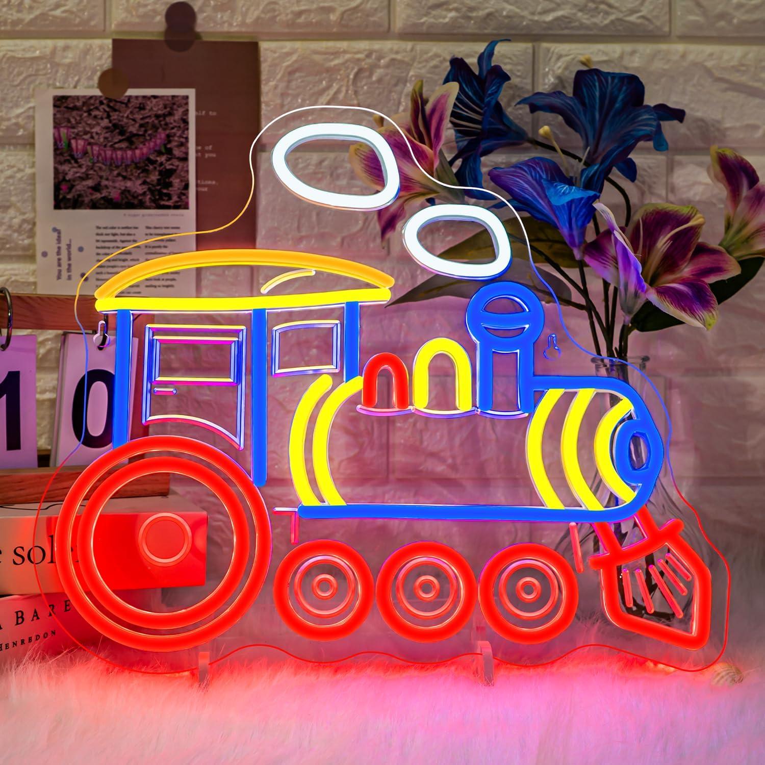 Train Neon Sign Locomotive Led - Party Games Shop review and price
