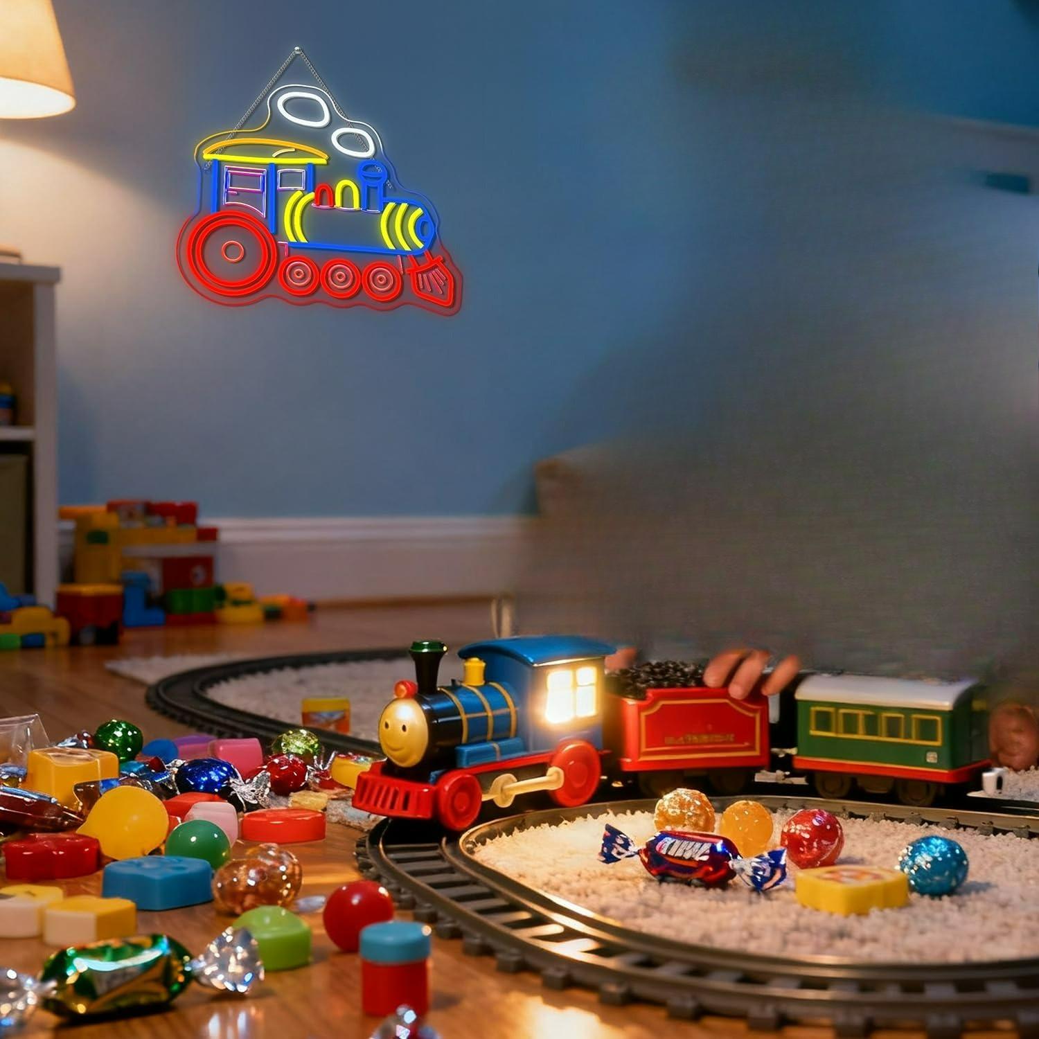 Train Neon Sign Locomotive Led - Party Games Shop review and price