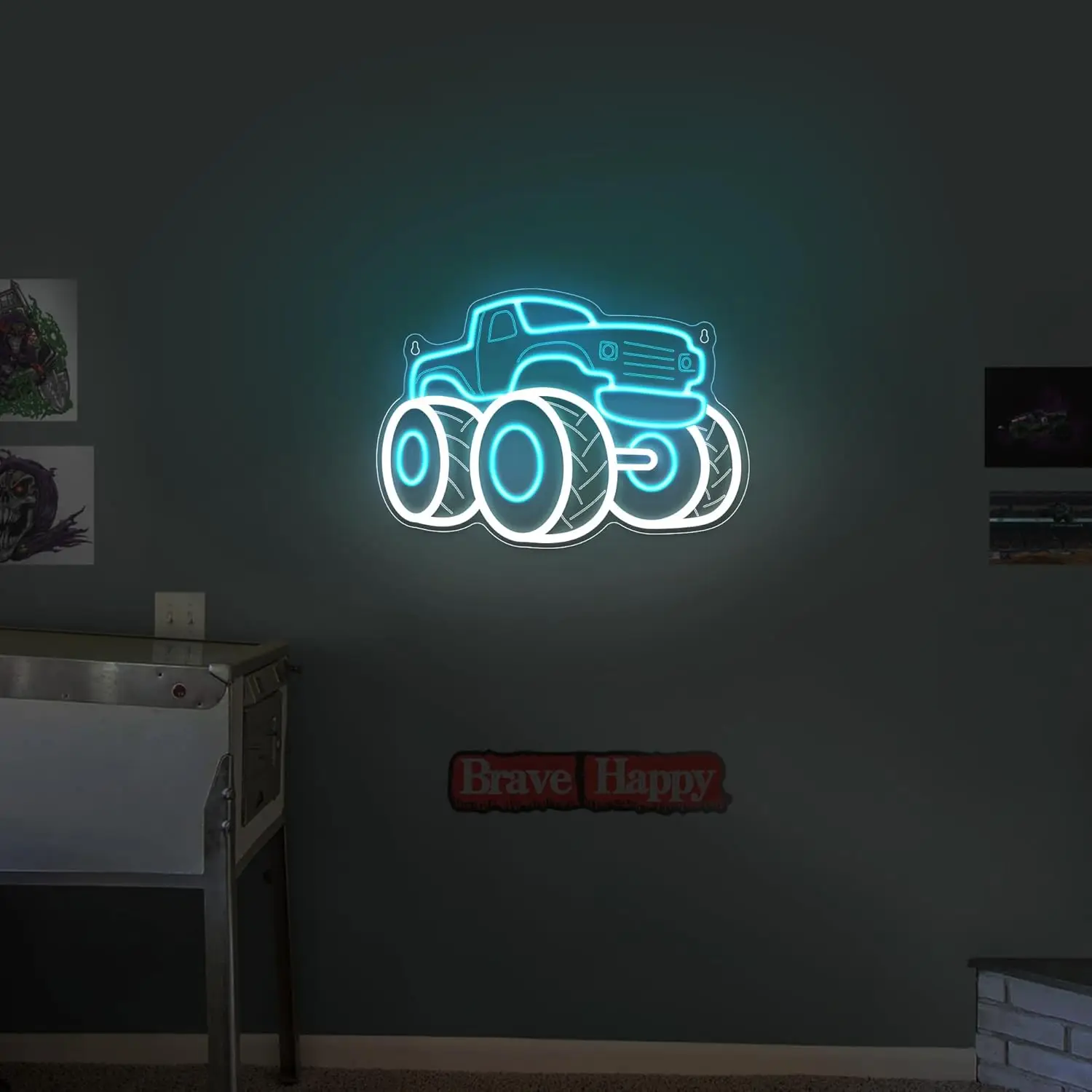 Truck Neon Sign USB Dimmable L - Party Games Shop review and price