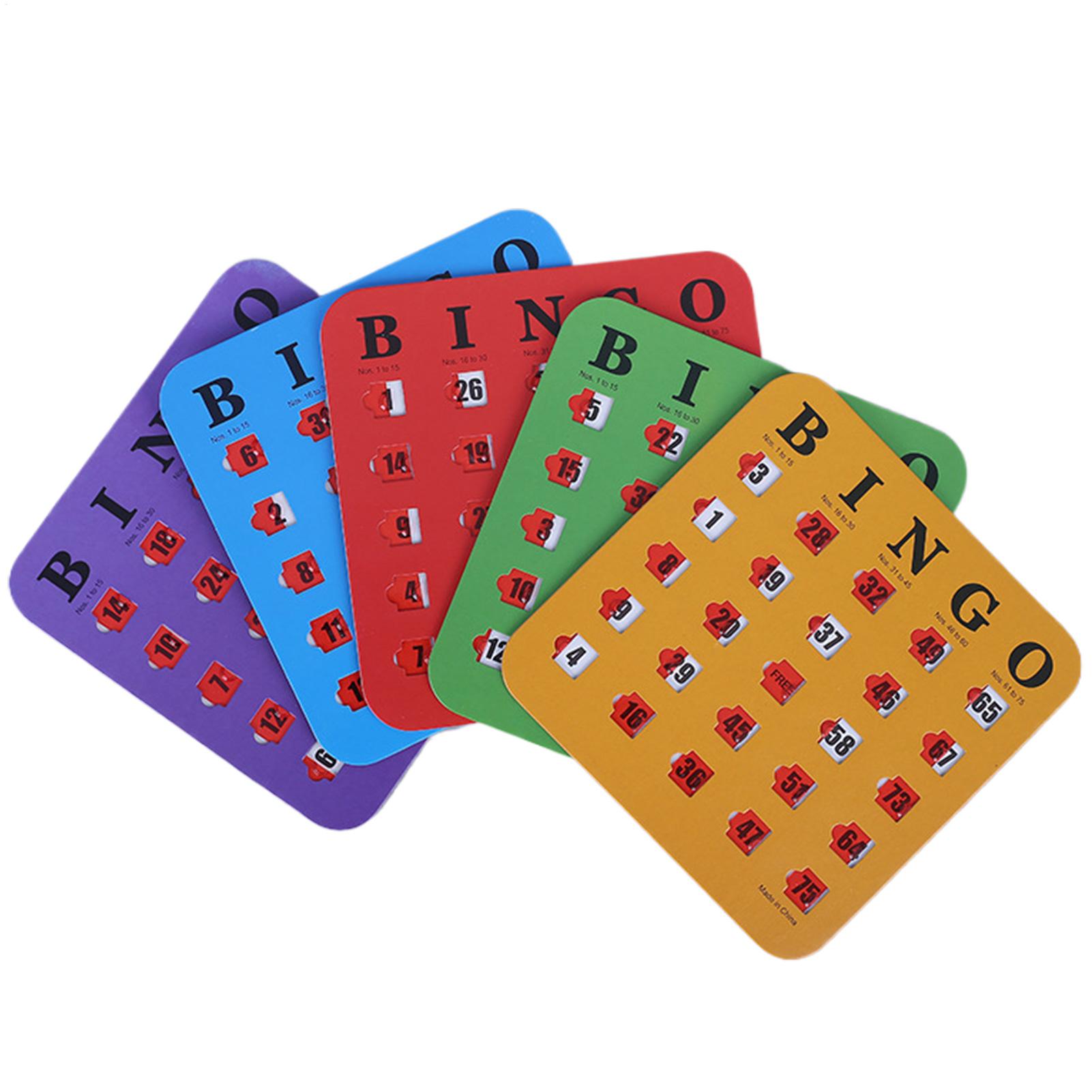 5pcs Sliding Bingo Game Cards  - Party Games At Home review and price