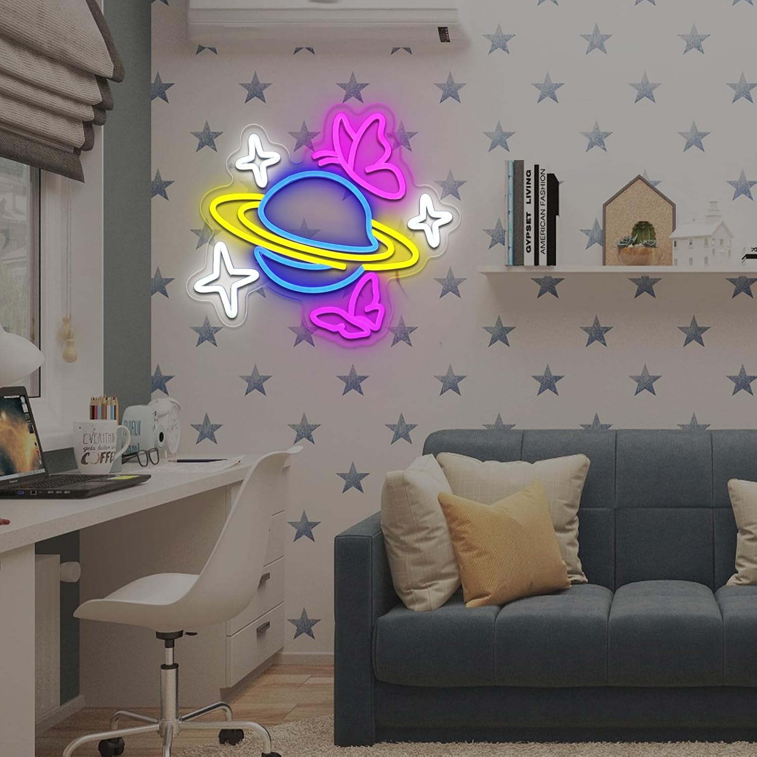 Planet Butterfly Star Neon Sig - Party Games Shop review and price