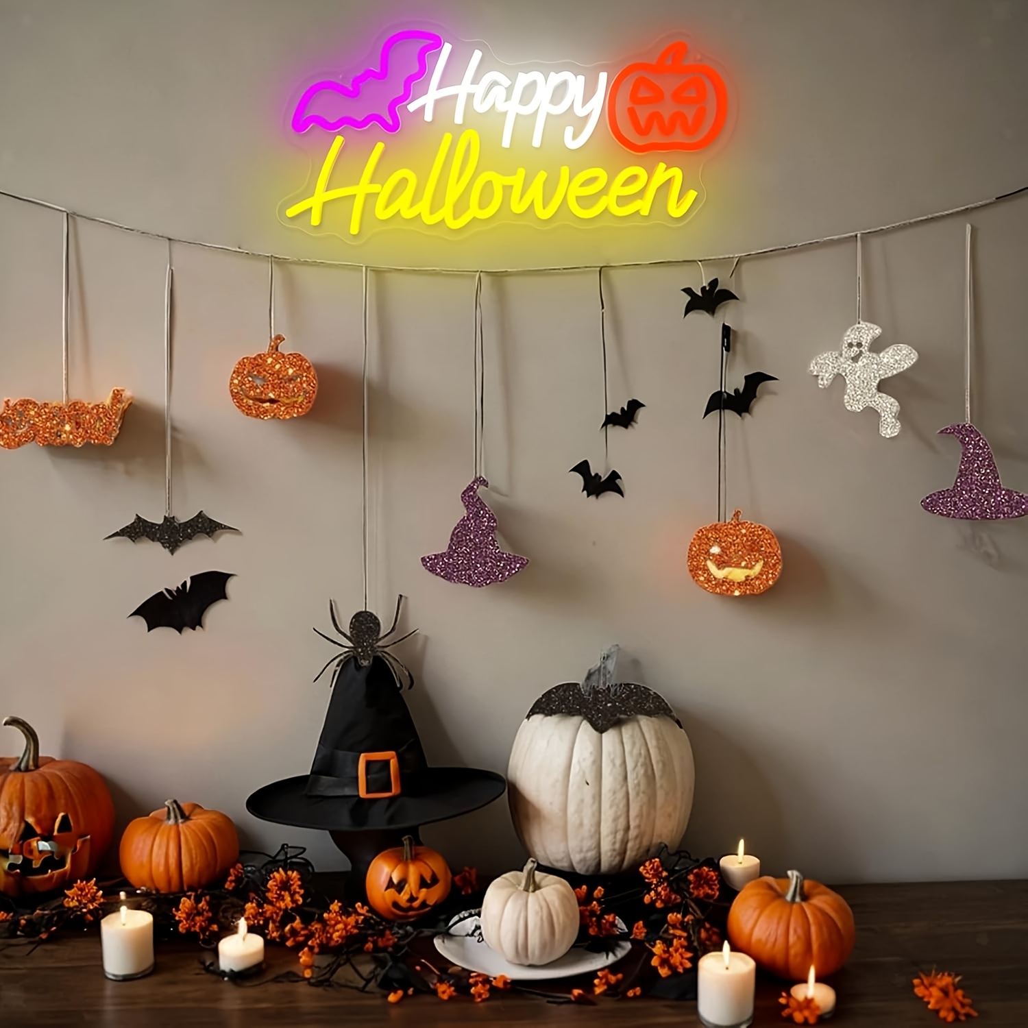 Happy Halloween Neon Sign Dimm - Party Games Shop review and price