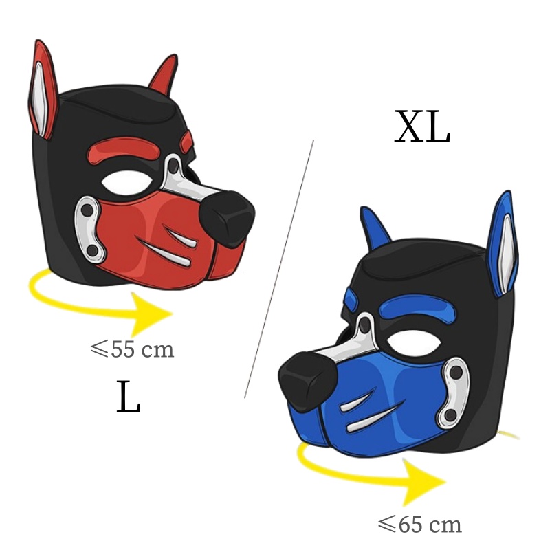 Erotic Colorful Dog Hood Mask  - Party Games Shop review and price