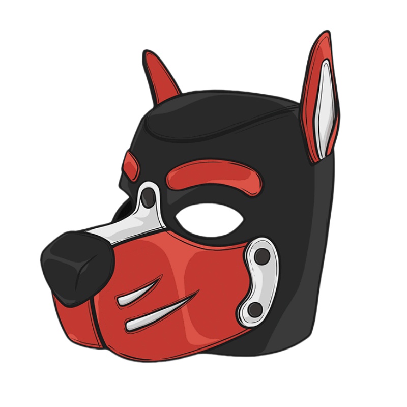 Erotic Colorful Dog Hood Mask  - Party Games Shop review and price