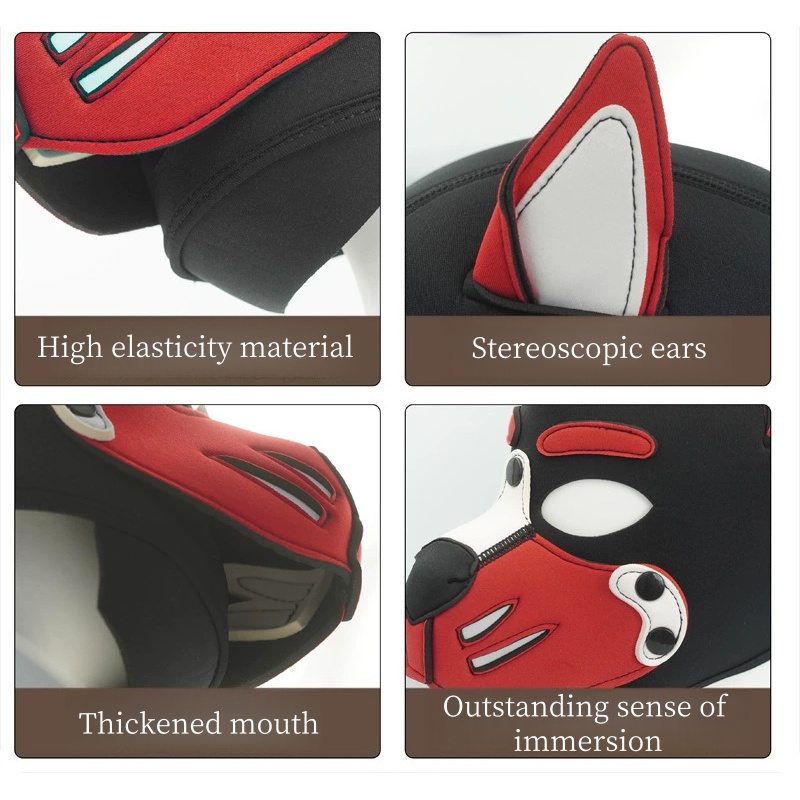 Erotic Colorful Dog Hood Mask  - Party Games Shop review and price