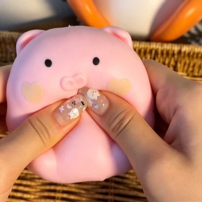 Crunchy Pink Pig Squishy Handm - Party Games Ideas review and price