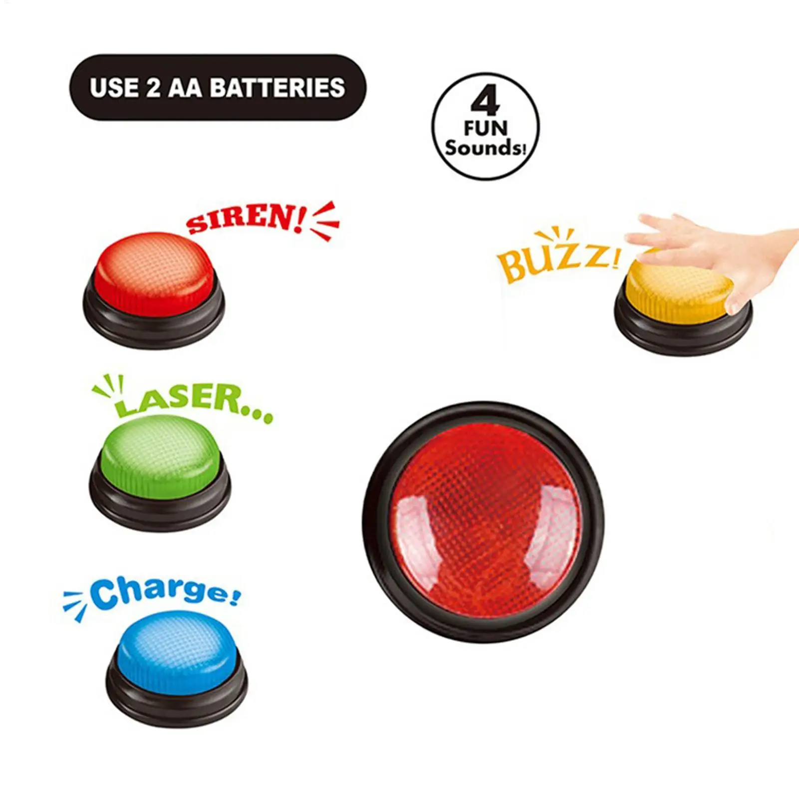 Game Buzzer 4-Piece Quick Answ - Party Games Gender Reveal review and price