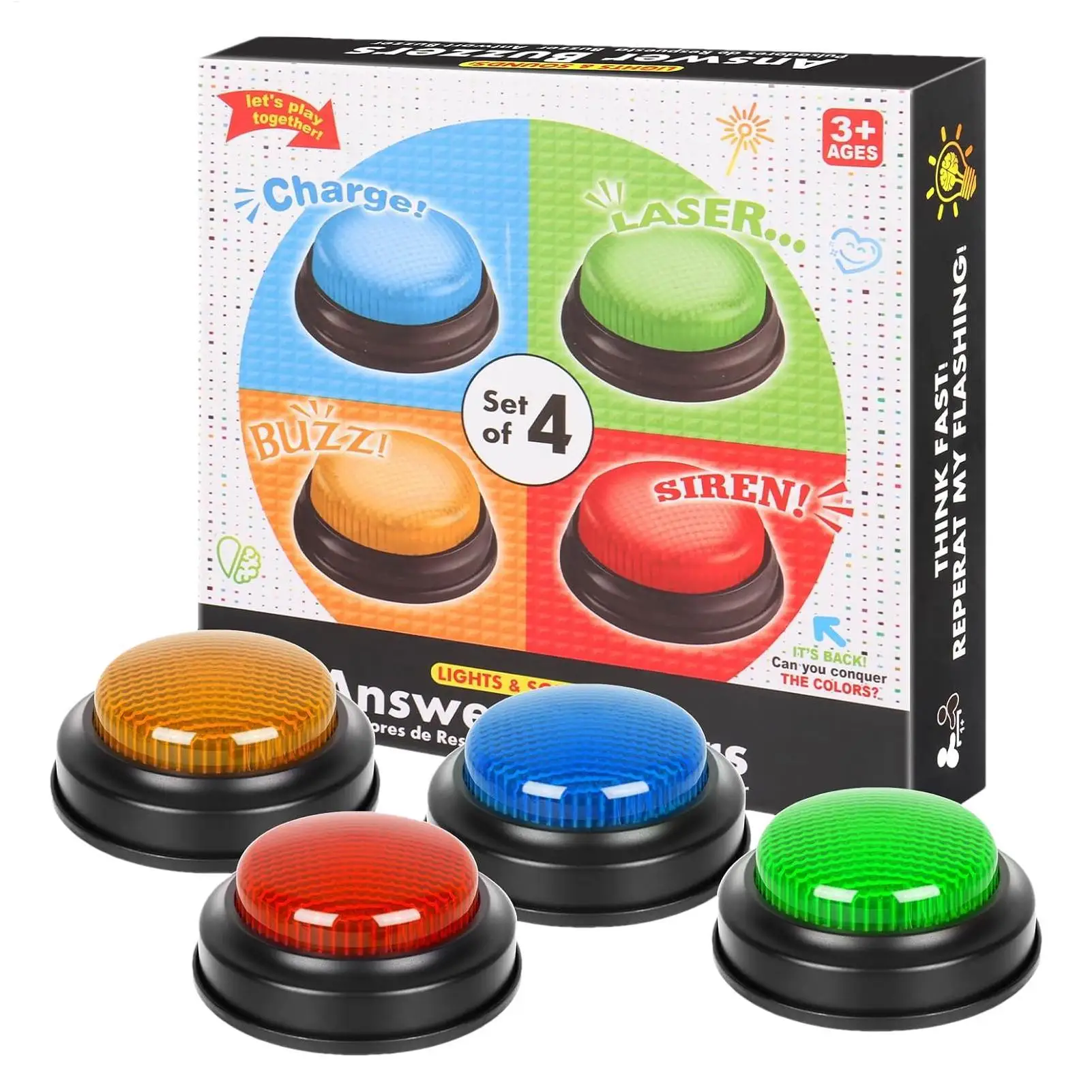 Game Buzzer 4-Piece Quick Answ - Party Games Gender Reveal review and price