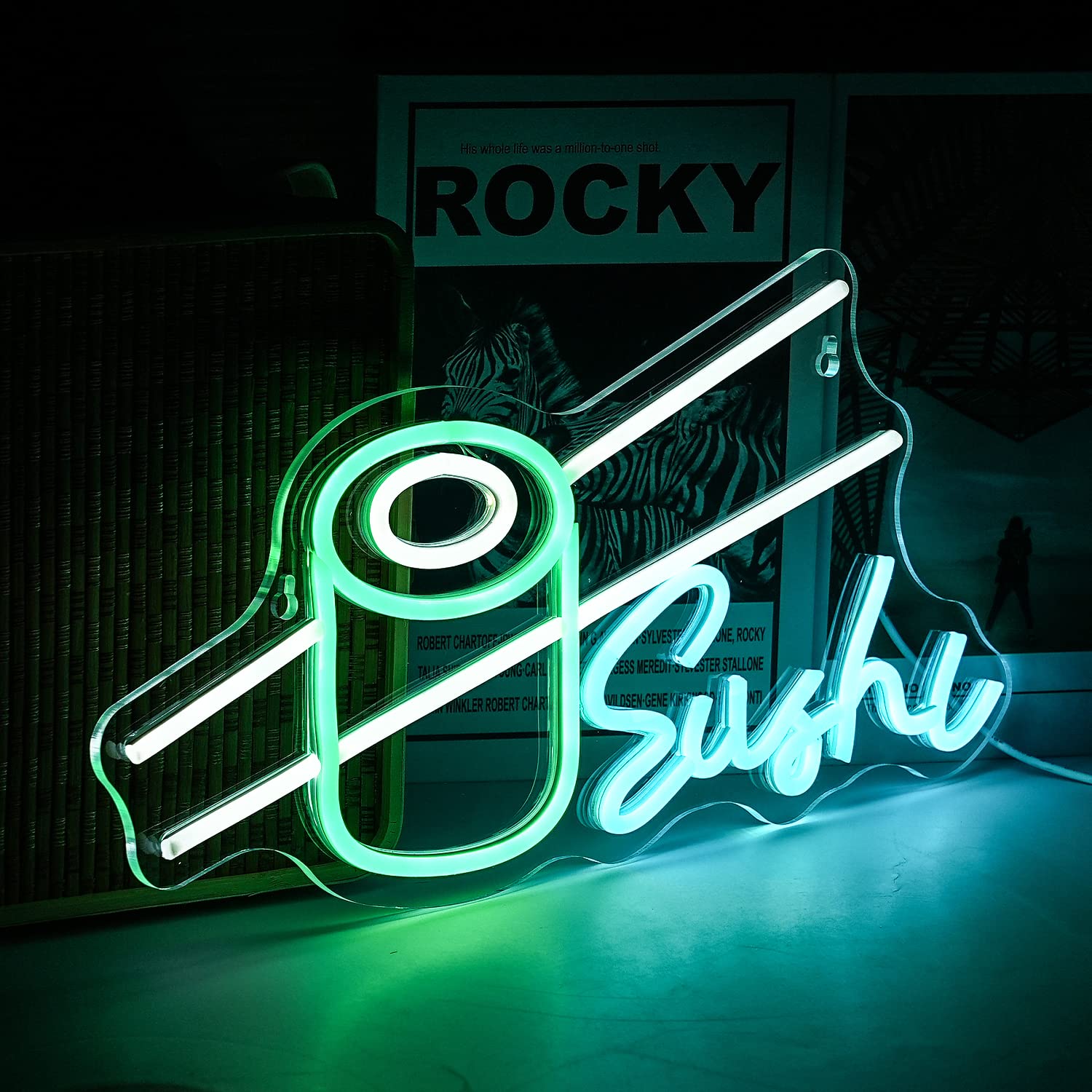Sushi Neon Sign Bar Wine Glass - Party Games Shop review and price