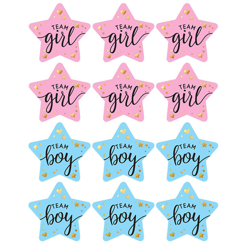 60Pcs Gender Reveal Stickers f - Party Games Gender Reveal review and price