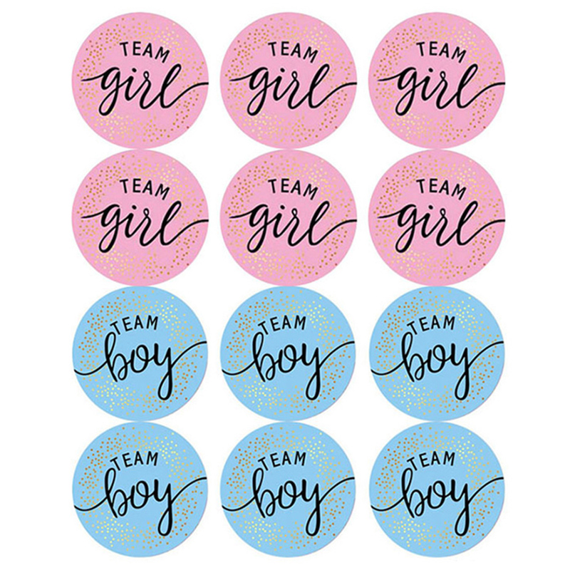 60Pcs Gender Reveal Stickers f - Party Games Gender Reveal review and price