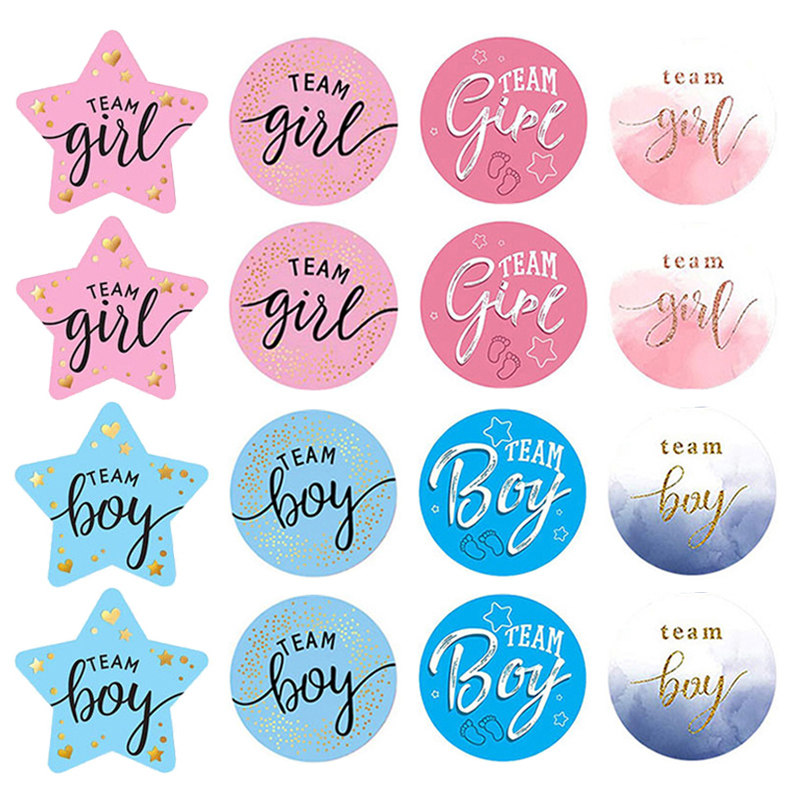 60Pcs Gender Reveal Stickers f - Party Games Gender Reveal review and price