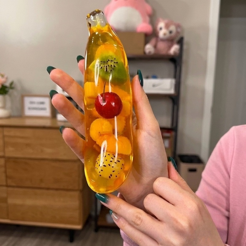 Fruit Banana Jelly Squishy Toy - Party Games Ideas review and price